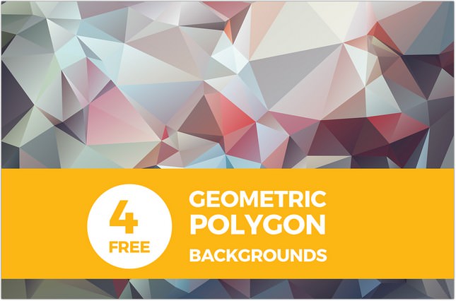 4 Free High-Res Geometric Polygon Backgrounds