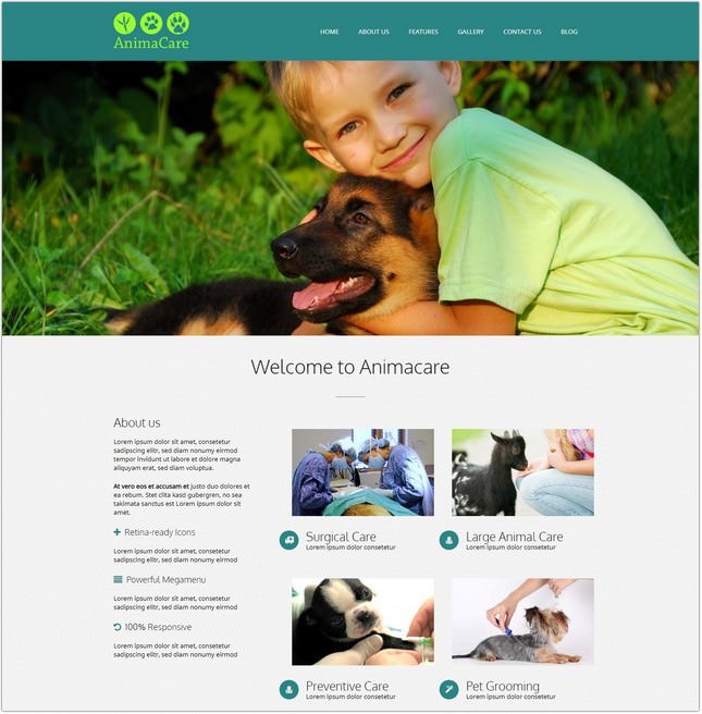 Animacare – A Veterinarian PHP Theme