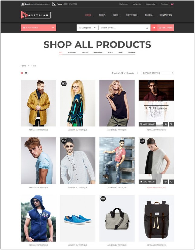Assyrian - Fashion eCommerce Bootstrap Template