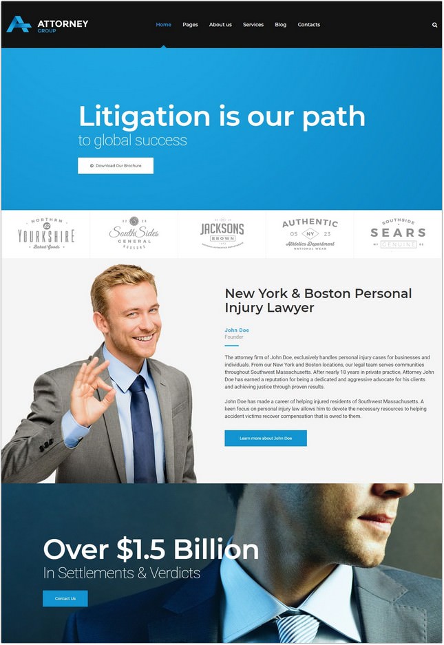 Attorney Group - Law Firm WordPress Theme