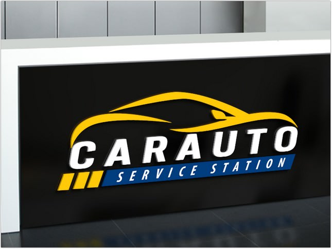 Car Auto Service Station Logo Design