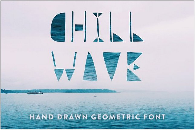 Chill Wave - Geometric Font