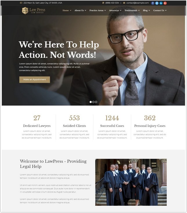 LawPress - Law Agency WordPress Theme