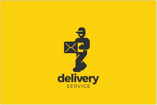 Logo Walking Man Delivery service company