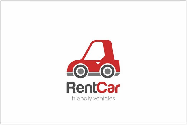 Rent Auto Vehicle Car Service Logo