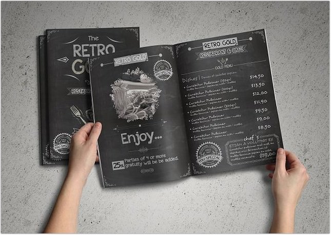 Retro Cafe & Restaurant Menu Pack