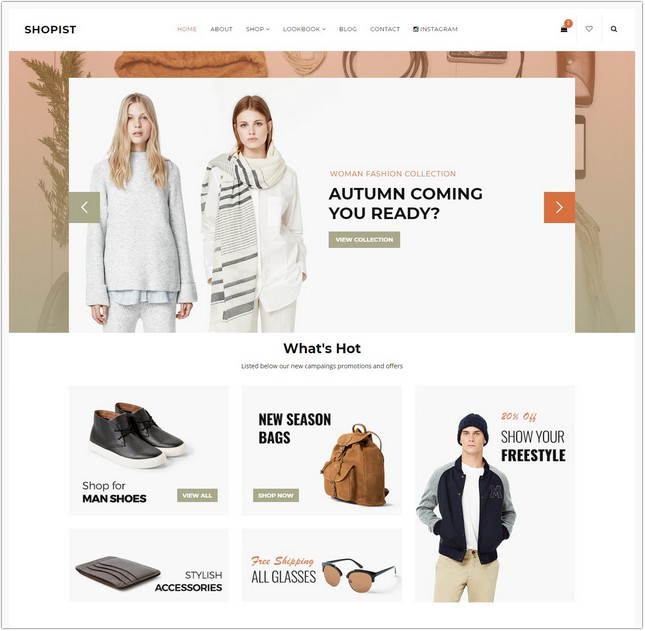Shopist - Responsive Stylish Site eCommerce Template