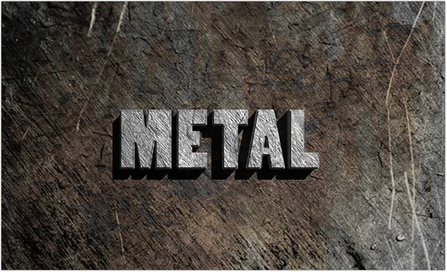 Simple 3D Text Metal Effect