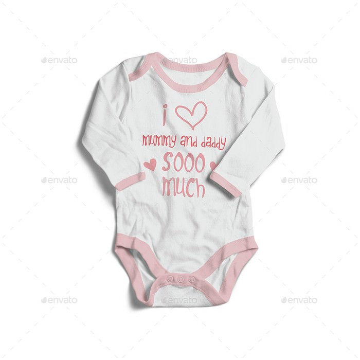 Baby Bodysuit Clothing Mock-up