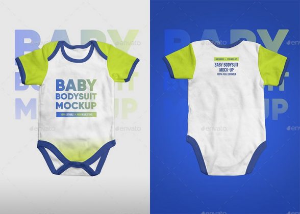 Download 25+ Best Baby Onesie / Bodysuit PSD Mockup To Grab ...