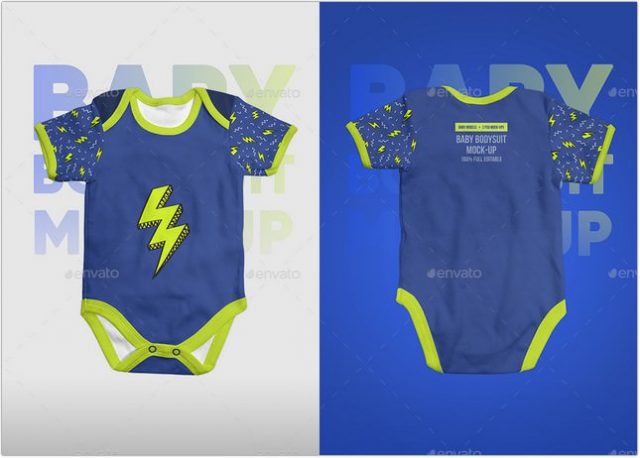 Download 20+ Best Baby Onesie / Bodysuit PSD Mockup To Grab ...