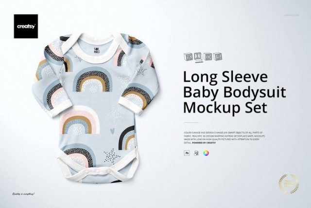 Download 25+ Best Baby Onesie / Bodysuit PSD Mockup To Grab ...