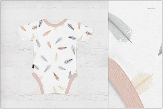 Download 20+ Best Baby Onesie / Bodysuit PSD Mockup To Grab - Templatefor