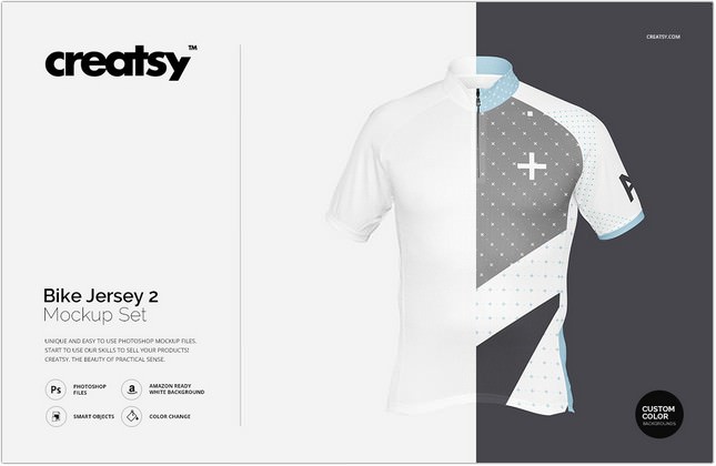 Download Cycling jersey template psd