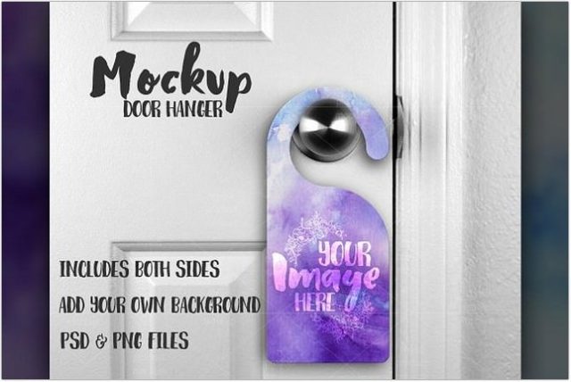 Download 20+ Best Door Hanger Mockups For Presenting Design - Templatefor