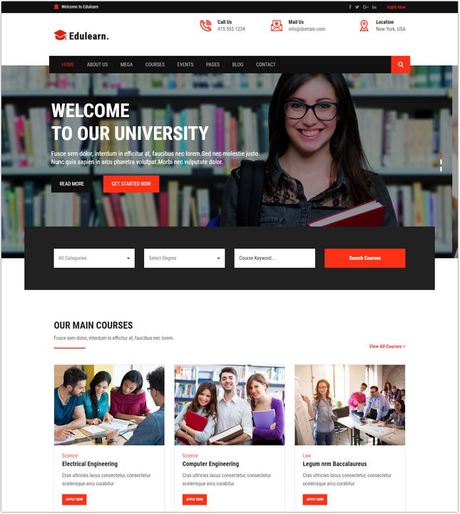  Education HTML Template