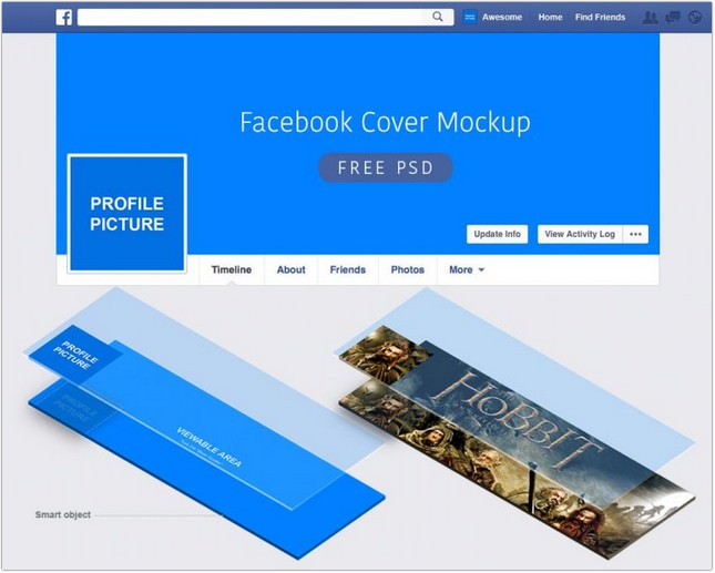 Free PSD Facebook Cover Mockup