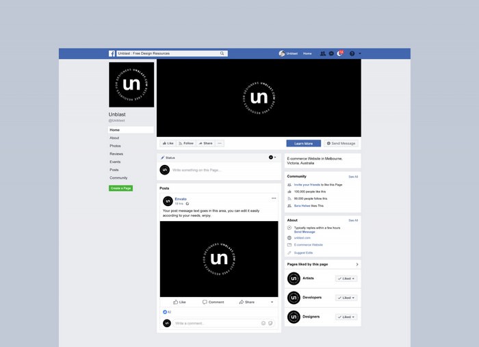 Facebook Page Branding Mockup 2018 (PSD)