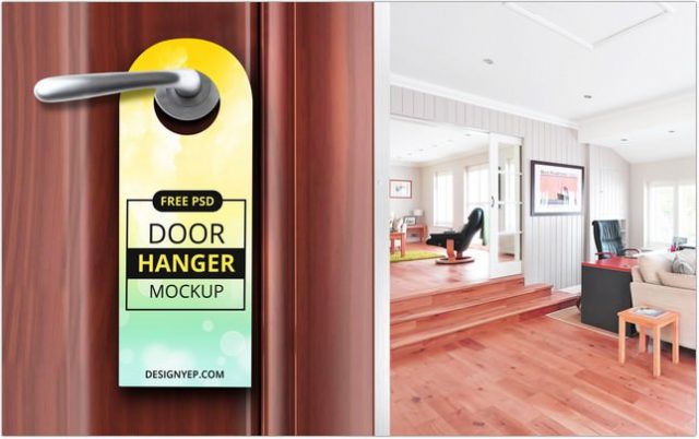 Download 20+ Best Door Hanger Mockups For Presenting Design - Templatefor