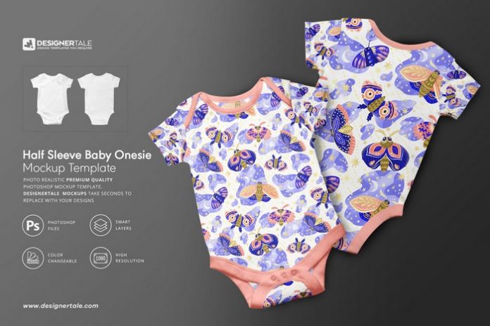 Download 25+ Best Baby Onesie / Bodysuit PSD Mockup To Grab ...