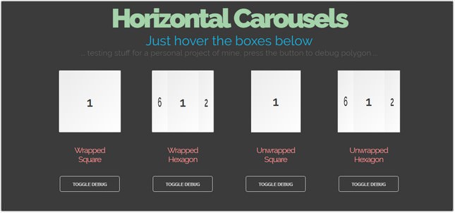 Horizontal 3D Carousels css