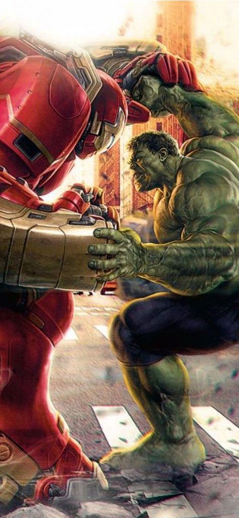 1125 × 2436 Fight Hulk Vs Iron man HD Avengers iPhone X Wallpaper