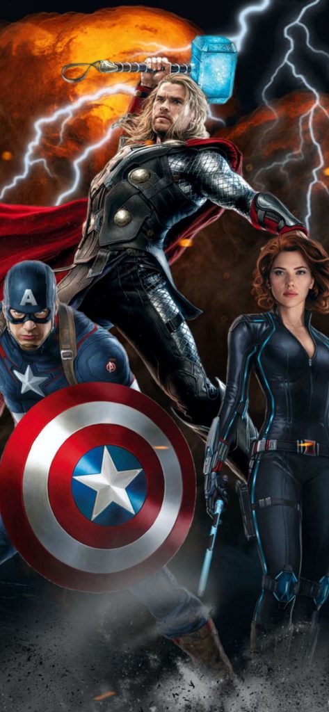 1125 × 2436 Thor, Captain America Avengers iPhone X