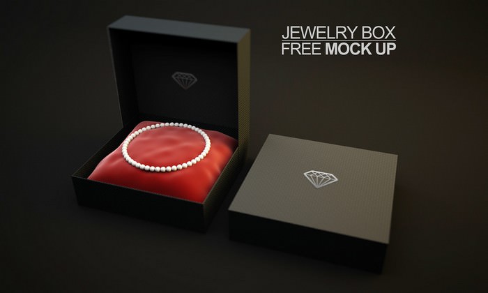 Jewelry Box Free Mock Up Psd Logo