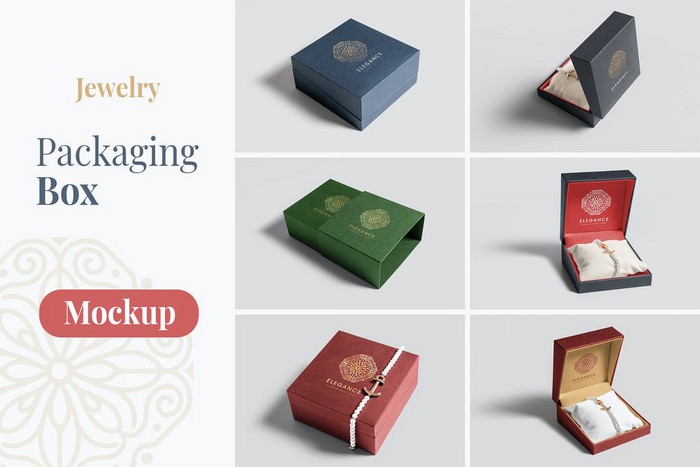 Jewelry Packaging Box Mockups