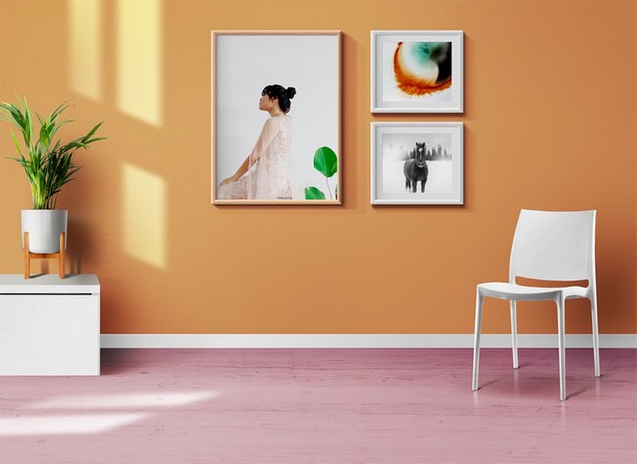 Living Room Photo Frames And Poster Mockups