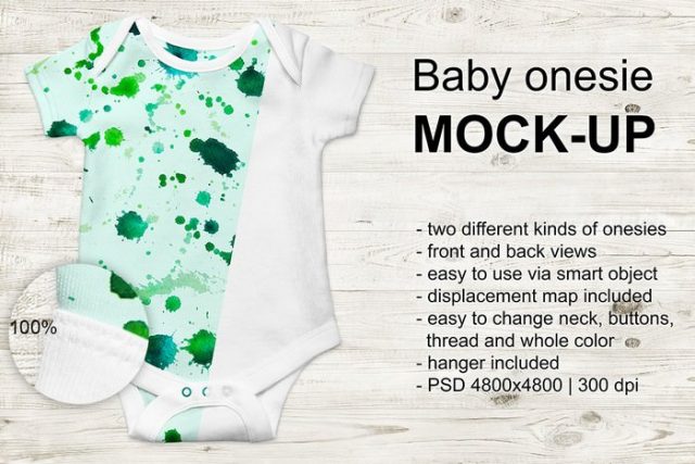 Download 25+ Best Baby Onesie / Bodysuit PSD Mockup To Grab ...