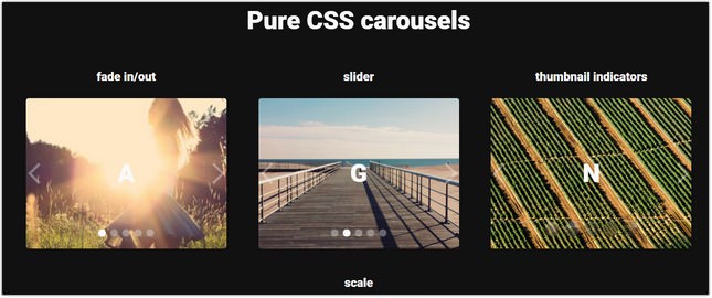 Pure CSS Carousels css