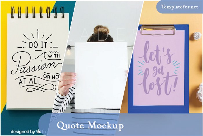 Download 21 Best Quote Mockup Templates In 2020 Templatefor PSD Mockup Templates