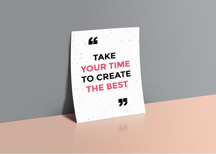 Quote Poster Mockup PSD