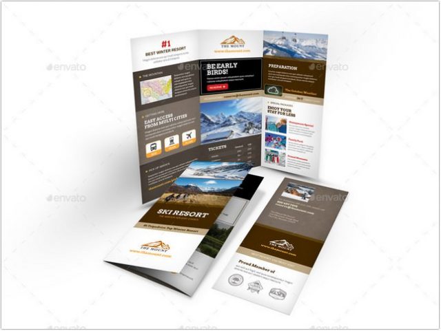 Ski Resort Trifold Brochure
