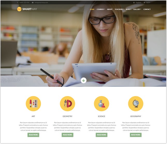 Courses HTML Template