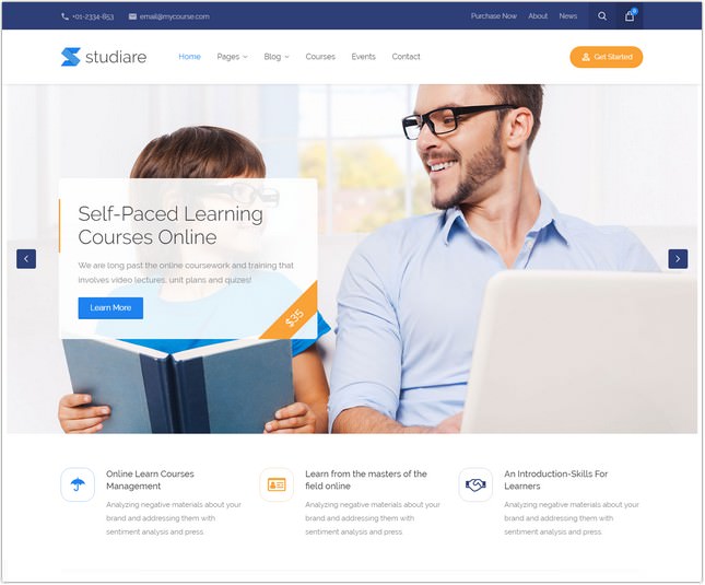 Theme for Univeristy & Online Courses