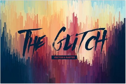 Glitch Backgrounds Vector