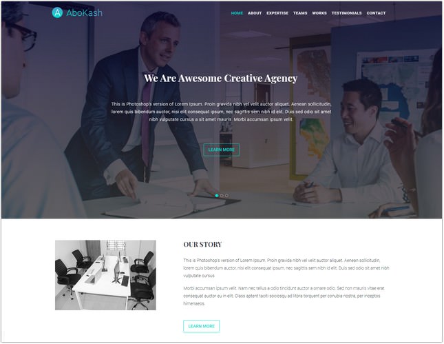 Simple One Page Bootstrap Theme