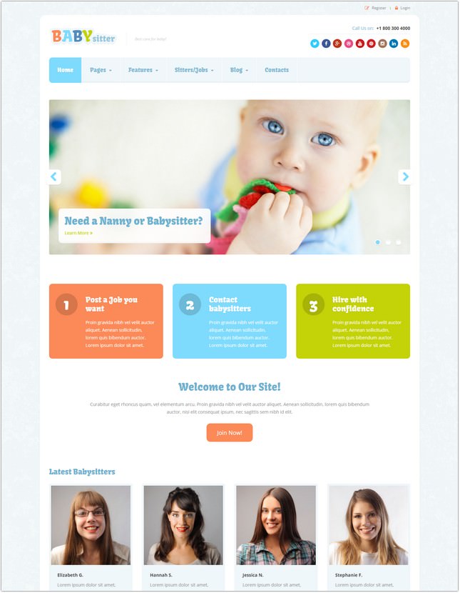 Babysitter - Responsive HTML Template