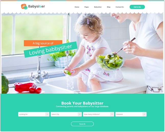 Babysitters HTML Template