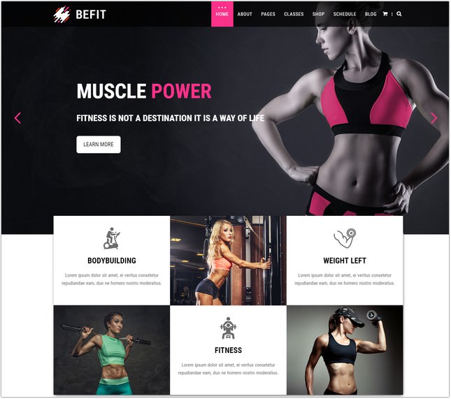 25+ Best Fitness Website Templates & Themes 2018 - Templatefor