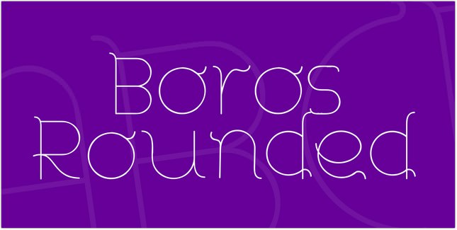 Boros Rounded Font
