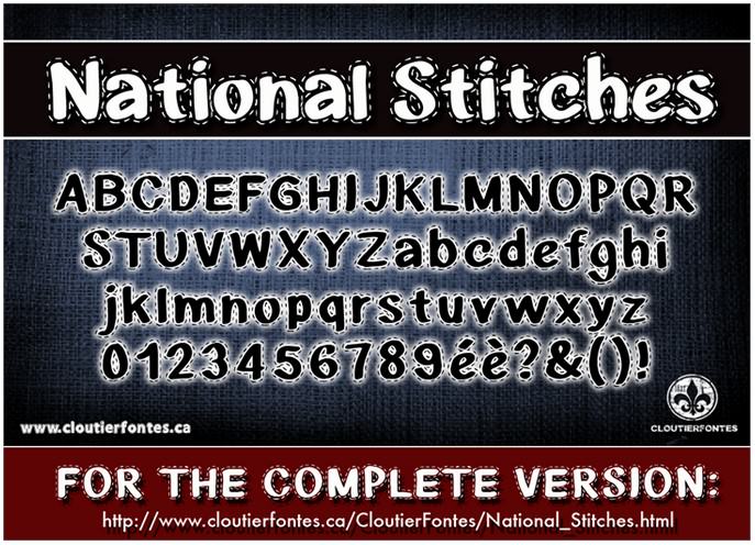 CF National Stitches Font