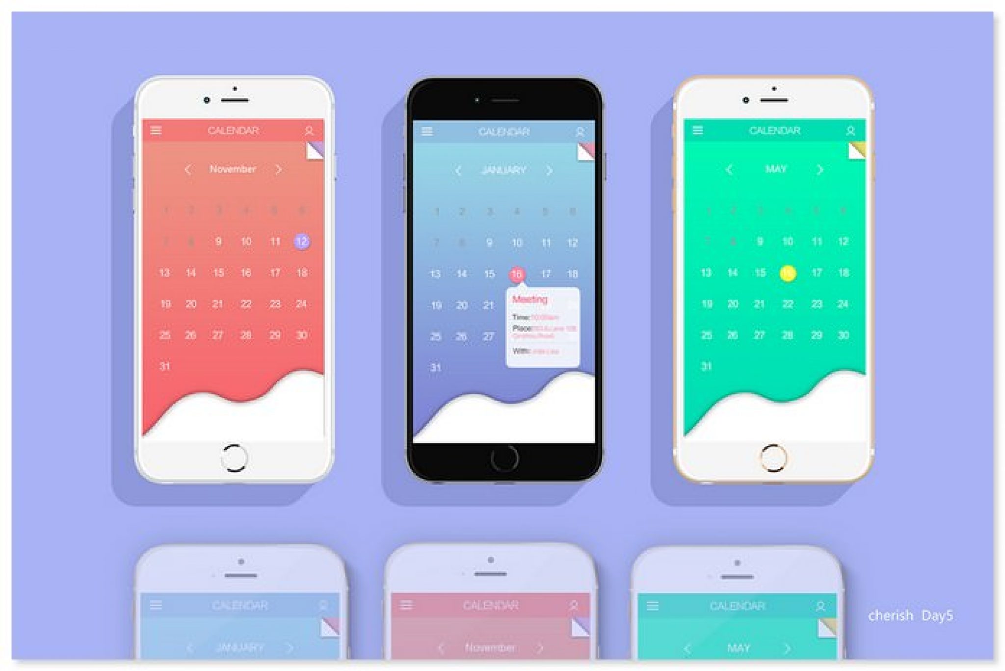 18+ Best Calendar UI / UX Kits Design And Resources Templatefor