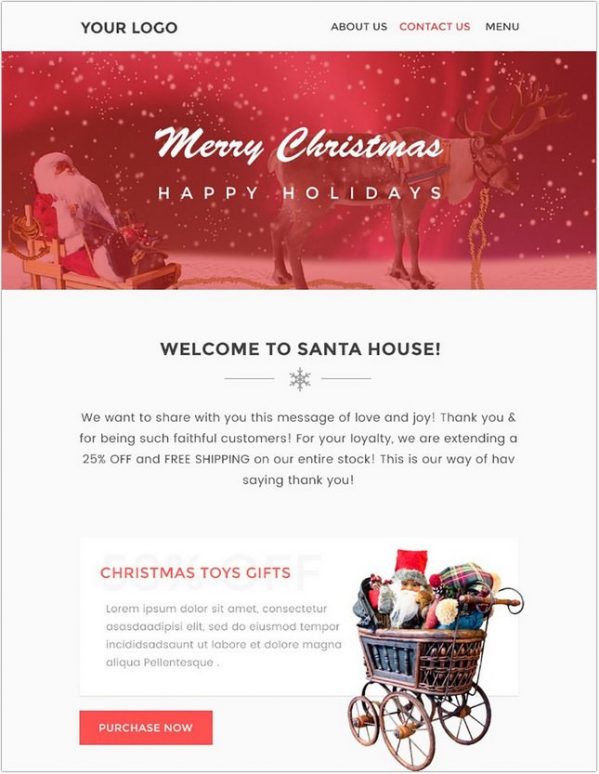 18+ Best Christmas Email Templates For Marketing - Templatefor