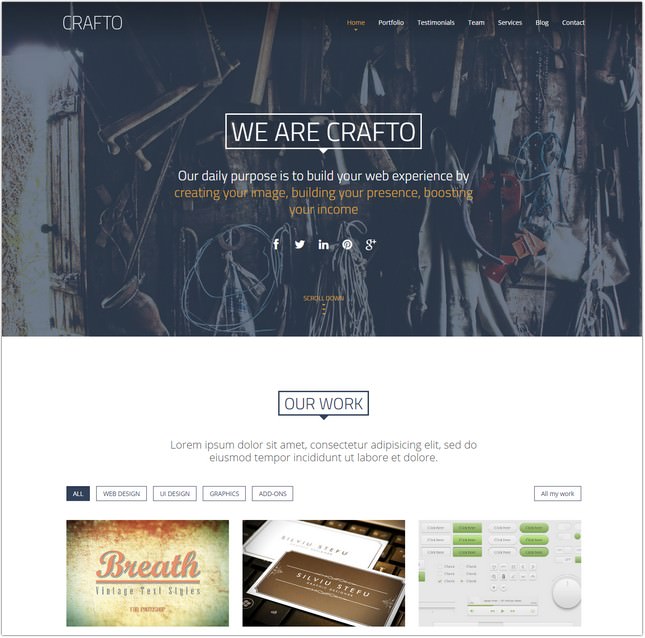 One Page Responsive Template
