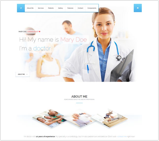 Medical One Page Bootstrap HTML CSS Template