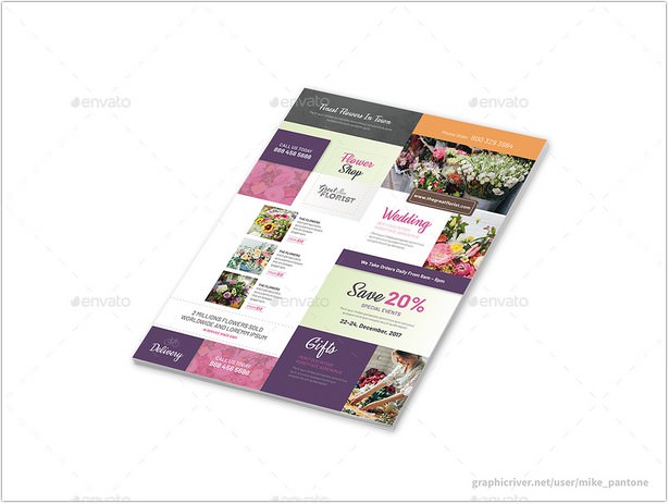 15+ Best Florist Flyer Templates & Designs 2018 - Templatefor