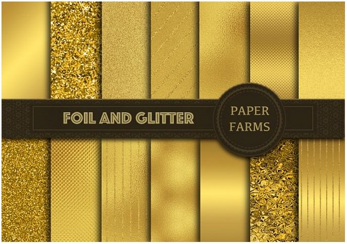 Gold Foil And Glitter Digital Paper